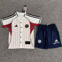 2025/26 River Plate White Baseball Kids T-Shirt