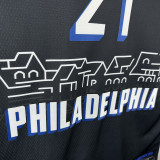 2021 76ers EMBIID #21 Sapphire Blue City Edition NBA Jerseys 热压