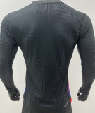 2025/26 England Away Black Player Version Long Sleeve Soccer Jersey