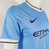 2013/14 Man City Home Blue Retro Soccer Jersey