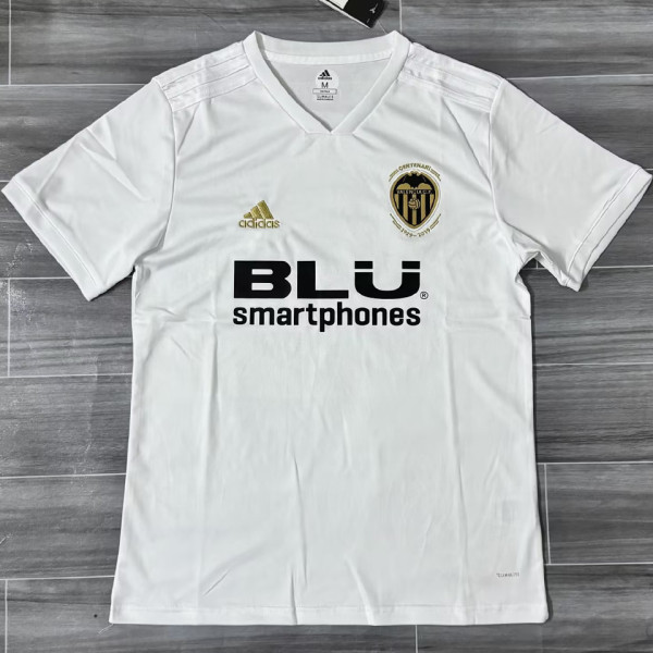 2018/19 Valencia Home White Retro Soccer Jersey