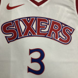 76ers IVERSON #3 Retro White NBA Jerseys