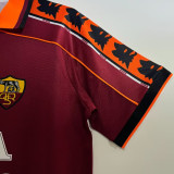 1998/99 Roma Red Home Retro Soccer Jersey