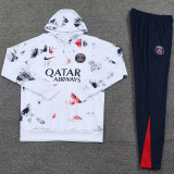2025 PSG White Hoody Zipper Jacket Tracksuit