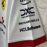 2025 Ferrari White F1 Team T-Shirt  圆领