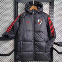 2023/24 River Plate Black Cotton Jacket 红三边