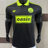 2025/26 AD x oasis #25 Black Retro Style Player Version Soccer Jersey (Have No.25 带号码）