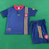 1996 Spain Away Kids Retro Soccer Jersey