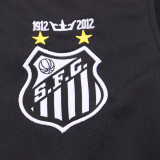 2012/13 Santos Black Retro Kids Long Sleeve Soccer Jersey