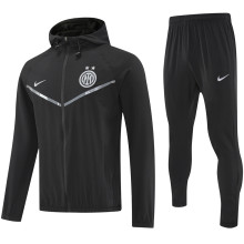 2026 In Milan Black Windbreaker Jacket  （A Set）