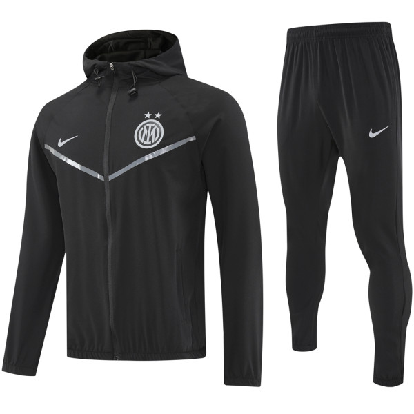 2026 In Milan Black Windbreaker Jacket  （A Set）