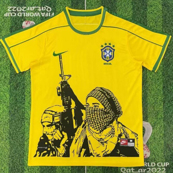 1998 Brazil Special Edition Retro Fans Soccer Jersey