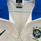 2026 Brazil White Retro Windbreaker
