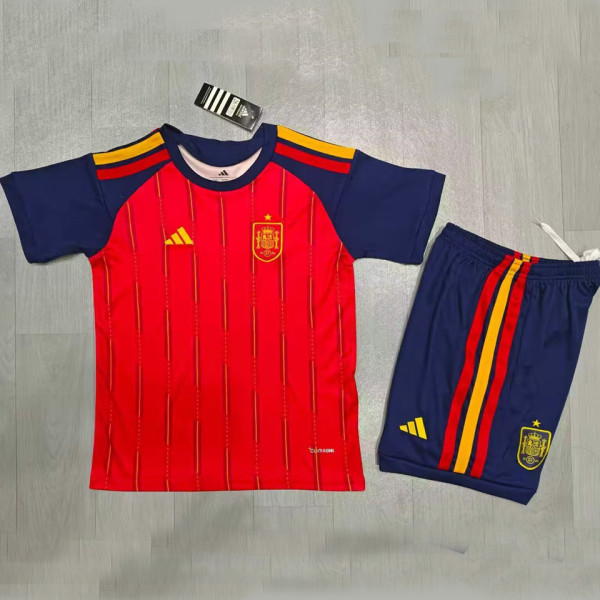 2026/27 Spain Home Red Kids Soccer Jersey