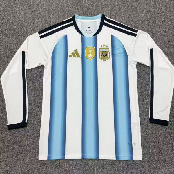 2026/27 Argentina Home Fans Long Sleeve Soccer Jersey  背上有1893