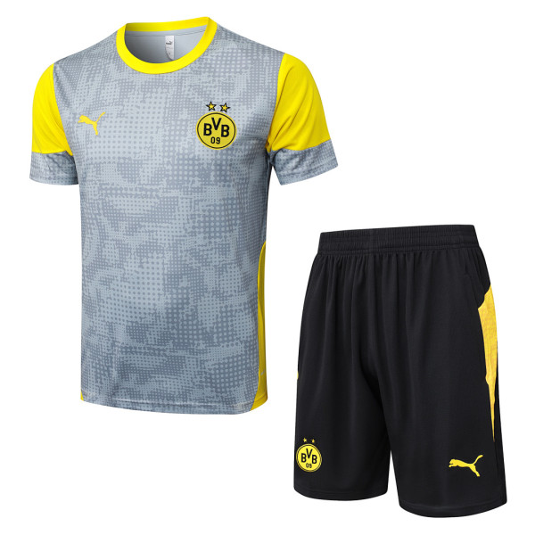 2026 BVB Grey Yellow Training Jersey(A Set)