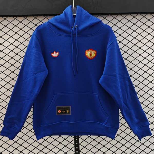 2026 M Utd Blue Retro Style Hoody