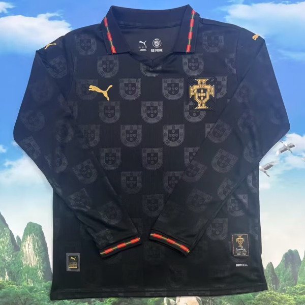 2026/27 Portugal Special Edition Black Fans Long Sleeve Soccer Jersey