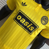 2025/26 AD x oasis #25 Yellow Retro Style Player Version Soccer Jersey (Have No.25 带号码）