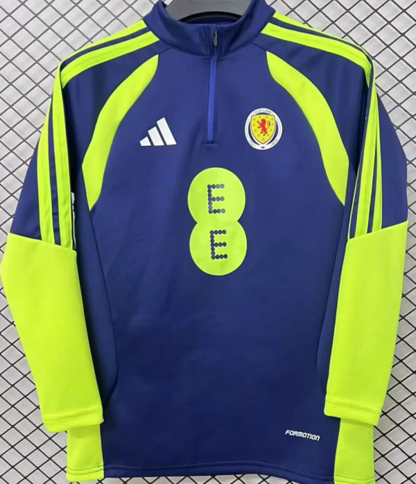 2026 Scotland Dark Blue And Green Training Sweater
