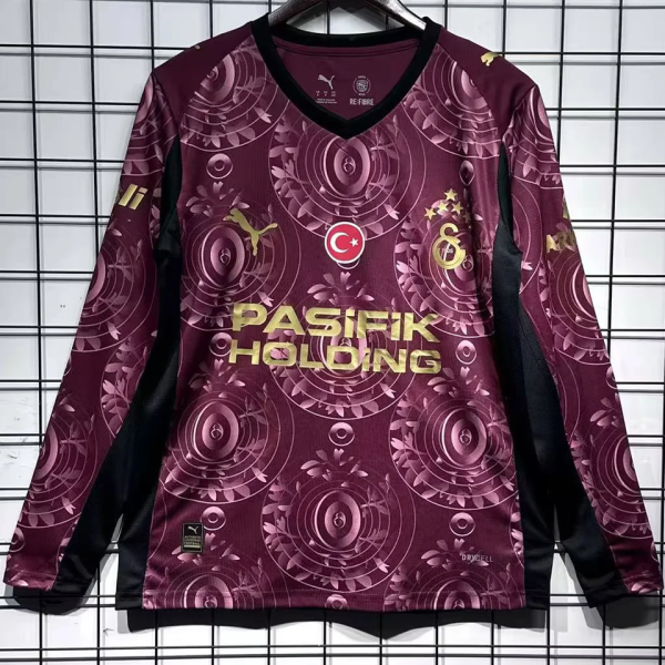 2025/26 Galatasaray Third Fans Long Sleeve Soccer Jersey 5 Stars 5星