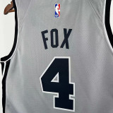 2026 Spurs FOX #4 Grey NBA Jerseys