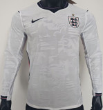 2026/27 England Home White Player Version Long Sleeve Soccer Jersey