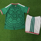 2026/27 Mexico Home Green Player Version Kids Soccer Jersey 球员版童装