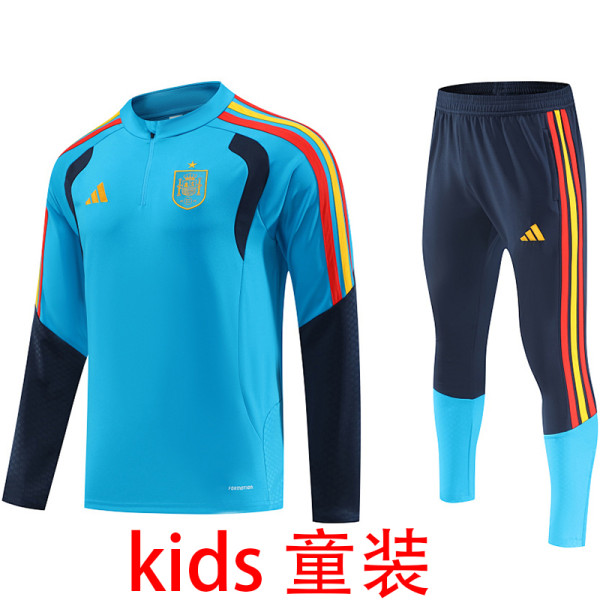 2026/27 Spain Blue Kids Sweater Tracksuit