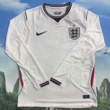 2026/27 England Home White Fans Long Sleeve Soccer Jersey
