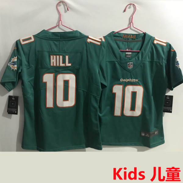 HILL #10 Miami Dolphins Kids NFL Jersey 海豚