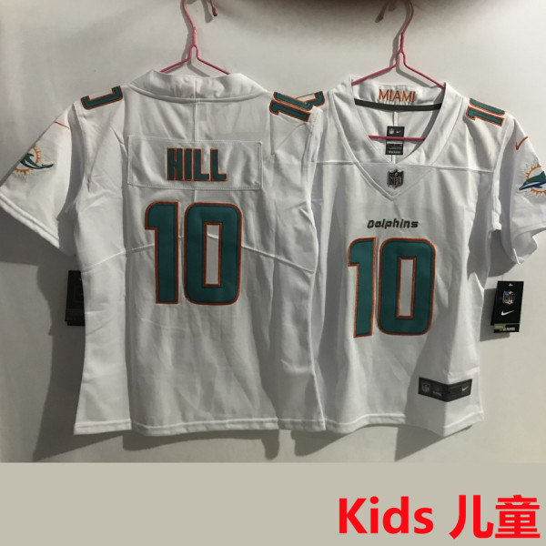 HILL #10 Miami Dolphins Kids NFL Jersey 海豚