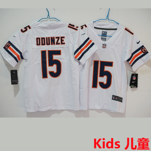 ODUNZE #15 Chicago Bears Kids NFL Jersey 熊队