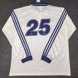 2025/26 AD x oasis #25 White Retro Style Fans Long Seelve Soccer Jersey (Have No.25 带号码）