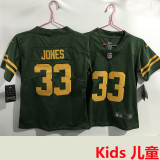 JONES #33 Green Bay Packers Kids NFL Jersey 包装工
