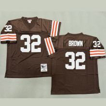 BROWN #32 Men's Cleveland Browns Retro NFL Jersey 布朗