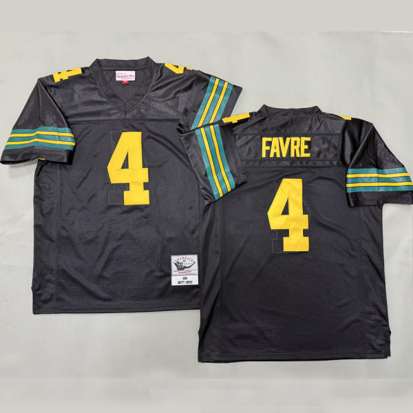 FAVRE #4 Men's Green Bay Packers Retro NFL Jersey 包装工