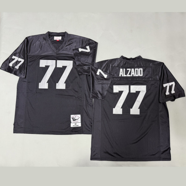 ALZADO #77 Men's Las Vegas Raiders Retro NFL Jersey 突袭者