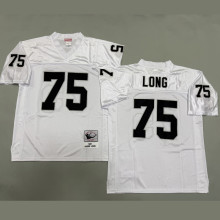 LONG #75 Men's Las Vegas Raiders Retro NFL Jersey 突袭者