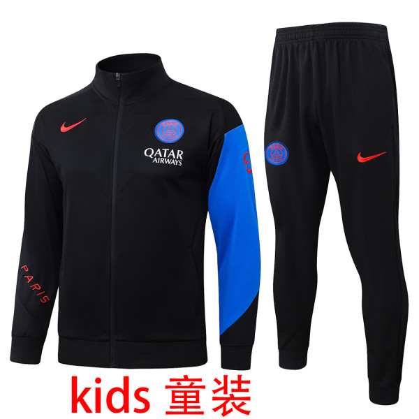 2026/27 PSG Black Kids Jacket Tracksuit