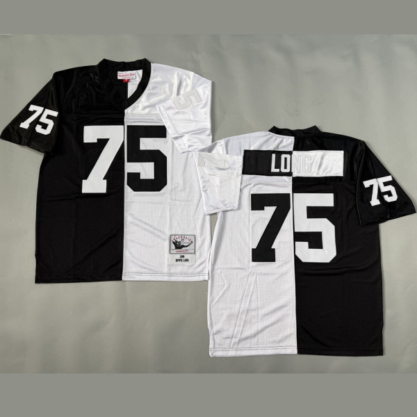 LONG #75 Men's Las Vegas Raiders Retro NFL Jersey 突袭者
