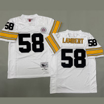 LAMBERT #58 Men's Pittsburgh Steelers Retro NFL Jersey 钢人