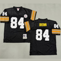 BROWN #84 Men's Pittsburgh Steelers Retro NFL Jersey 钢人