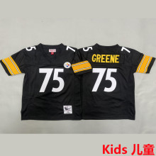 GREENE #75 Pittsburgh Steelers Retro Kids NFL Jersey 钢人