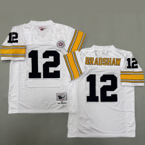 BRADSHAW #12 Men's Pittsburgh Steelers Retro NFL Jersey 钢人