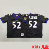 R.LEWIS #52 Baltimore Ravens Retro Kids NFL Jersey 乌鸦
