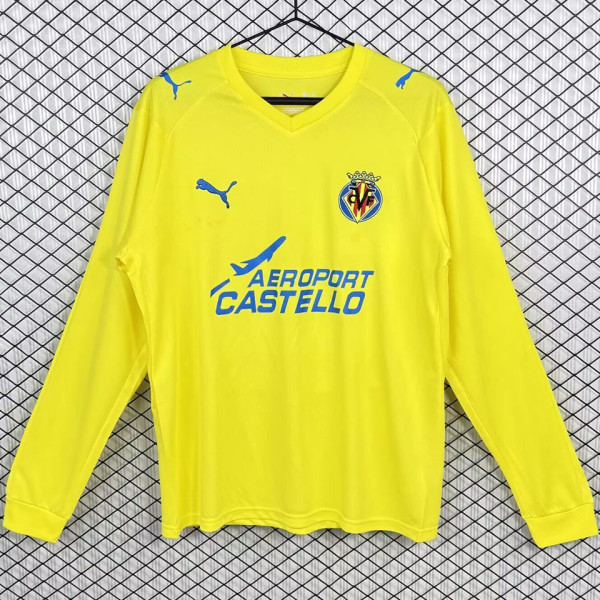 2008/2009 Villarreal FC Home Retro Long Sleeve Soccer Jersey