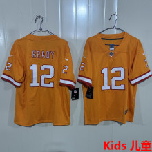 BRADY #12 Tampa Bay Buccaneers Kids NFL Jersey 海盗队