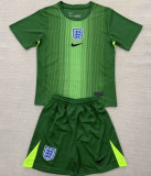2025/26 England GK Green Kids Soccer Jersey