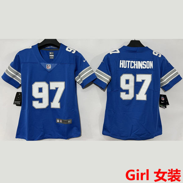HUTCHINSON #97 Detroit Lions Girl NFL Jersey 雄狮